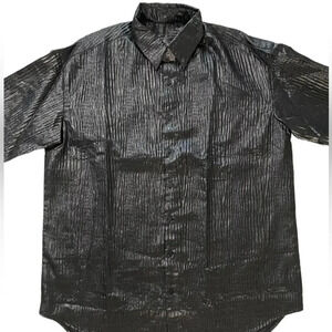 Gap Metallic Stripe Mob Wife Big‎ Shirt L